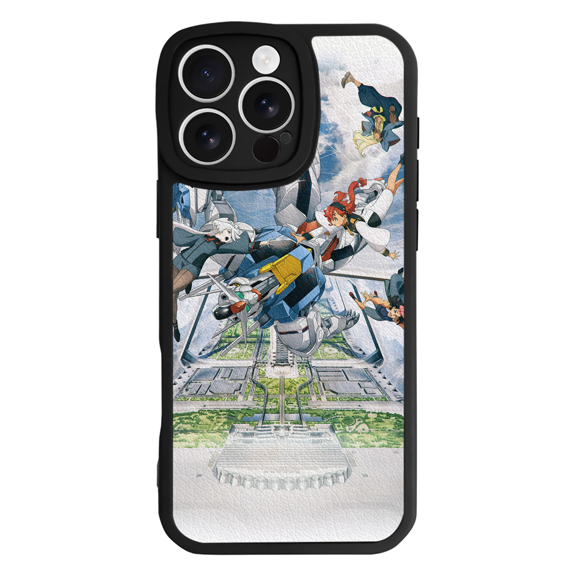（画像用） 機動戦士ガンダム Mobile Suit Gundam 【iPhone 16シリーズ対応】シリコンスマホケース（レザー調） 材質：シリコン